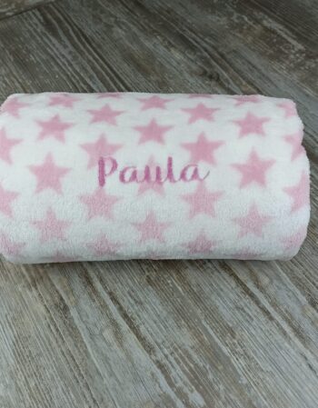 Manta en Piel Peluche Bordada